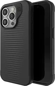 ZAGG Luxe Snap iPhone 15 Pro Case - Protective Cell Phone Case, Drop Protection (10ft/3m), Durable Graphene Material, Slim and Lightweight MagSafe Phone Case, Black