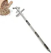 Grain Probe Sampler, Grain Sampling Tube with T-Style Handle, 1.5m Diameter and 25mm Double Tube Double Layer, 90° Rotation Sampling Hole and Easy to Take Soil Samples, for Wheat-Sized Particles