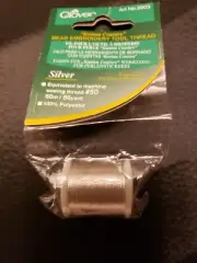 CLOVER BEAD EMBROIDERY TOOL THREAD SILVER NO.9903