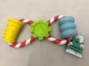 Rare Bark Box Grinch's Contraptions Super Chewer Dog Tug Pull Chew Toy Christmas