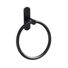 Wall Mount Towel Holder Round Towel Rack Black Modern Towel Ring Easy to Install