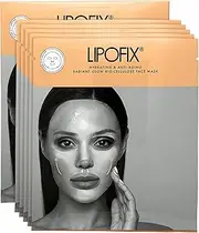 Anti Aging Lifting Hydrating Facial Treatment Bio Cellulose Face Mask Sheet for Woman, Man Skin Radiance Brightening. Made in Korea. LIPOFIX (5 masks)