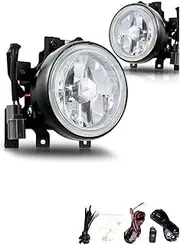 Case Compatible For Element Fog Light 2003-2008 Halogen Fog Lamp Car Light Assembly 08V31SCV1M001 H3 12V 55W HD192(With wiring kit)