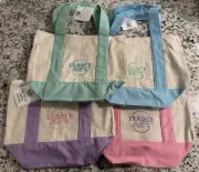 Trader Joe’s Mini Tote Bag Set Of 4 Pastel INTERNATIONAL SHIP