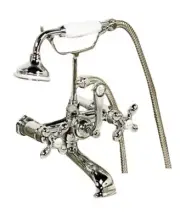 BARCLAY 4605-MC-CP TUB FILLER W/ ELEPHANT SPOUT HAND SHOWER & SWIVEL MOUNTS