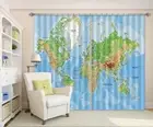 3D Map Ocean 677 Blockout Photo Curtain Print Curtains Drapes Fabric Window AU