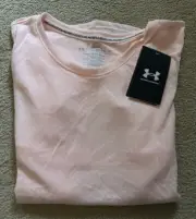 Under Armour Sheer Peach SS Fitted Top Women’s Size M NWT