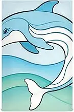 Amooorous Cute Cartoon Blue Dolphin decorative hand towels for kitchen decorative absorbent dish towels (prop2) rags wash quick dry toallas para salon de belleza 28x18in set of 6