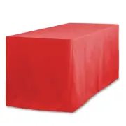 LinenTablecloth 6 ft. Fitted Polyester Tablecloth Red