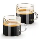 Espresso Shot Glasses Set of 2 - 4oz Milk Cups for Espresso Machine
