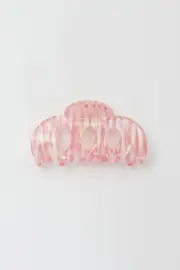 Pink Stripe Claw Clip