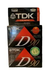 Cassette New In Package 2 TDK D90 High Output Slimline Eco Case IECI Type 1 Tape