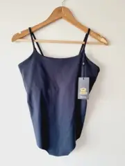 *New* EMPRESS ATHLETICUS Black Bodysuit SIZE MEDIUM Built In Bra Singlet