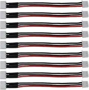 FLY RC 10pcs 2S 7.4V Lipo Battery Balance Extension Cable, JST-XH Male-to-Female Connector, 15cm/5.9 Inch, Compatible with RC Models