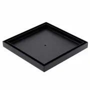 Matt Black 200mm Square Floor Drain Tile Insert Shower Grate 80mm Outlet Waste