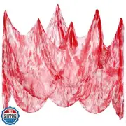 Whaline Halloween Red Bloody Creepy Cloth 197 x 87 Inch Spooky Gauze Clothes