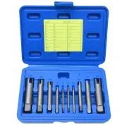 10 Pcs Screw Extractor Set Broken Tap Extractors with Box (Silver)
