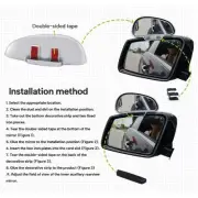 Parking Auxiliary Mirror Wide Side View Glass Adjustable Blind Spots