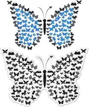 Butterflies Group Background Clear Stamps for Card Making, Butterfly Background Stamps Animals Insects Background Transparent Rubber Seal Stamps for DIY Photo Scrapbooking Card Album Crafting Supplies