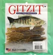 Gitzit Fishing Bait Lures (Pack of 10), Brown Craw, 4.25-Inch