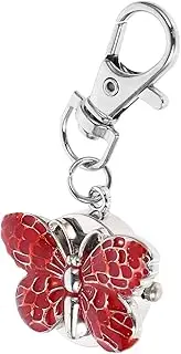 [CONGARTENO] Classical Pocket Watch Digital Fob Watch Women Keychain Watch Cute Keychain Sight Chains Belly Button Rings Gold Watch Digital Watch Smartwatch Watch Red