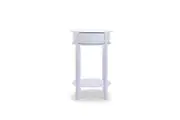 Franco Lamp Side Table White Sofa Display Shelf Round 1 Drawer Bedside Table