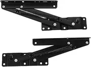 ABOOFAN 2 Pcs Desk Lift Hydraulic Hinge Lift Hinge Folding Hinges Heavy Duty Furniture Hydraulic Lift Folding Table Hinges Table Extension Hardware Cold Rolled Steel Black