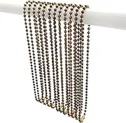 Shower Curtain Hooks Long Size 27inch/70cm, Shower Curtain Rings 12pcs, spa-Quality Look, Antique Brass
