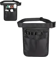 [Besloor] Nurse Waist Bag, Multi Pocket Nurse Bag, Adjustable Waist Belt, Practical Organizer for Tool Kit with Multi-Compartment Organizer, Black