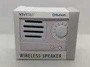 Vivitar Retro Radio Bluetooth Pink Lightweight Wireless Speaker New