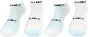 [NRL] Cronulla-Sutherland Sharks High Performance Sport Ankle Supporter Socks | National Rugby League | Men's Sizes 4pr