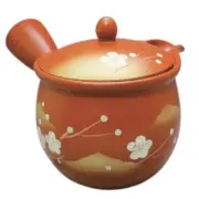 Teapot Kyusu Tokoname - AKIRA - Orange - 550 ml/cc - Stainless Infuser - Plum