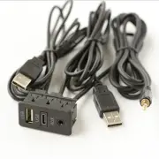 1.5M Car Dash Flush Mount AUX Type-C USB Port Panel USB Extension Cable Adapter (for: Honda)