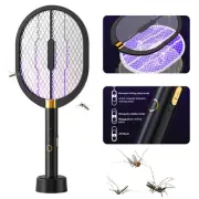2 in 1 Bug Zapper Racket Handheld Mosquito Swatter Safe Fly Killer and Mosquito