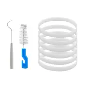 6 Pack Rubber Gaskets Seal 3.94 Inch for Nutri Ninja Blender Replacement 7 Fins