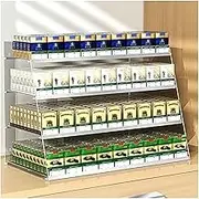 2-5 Cigarette Exhibitor Levels - Cigarette Showcase, Cigarette Exhibitor for Retail Or Convenience Store, Manager of Sunglasses (Size: 32.5x29x35.5cm)