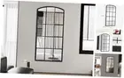 Black Window Mirrors for Wall Decor, Farmhouse Arched Mirror, Full-Length