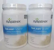 2x Isagenix Vanilla Isalean Nutritional Protein Shake Meal Replacement