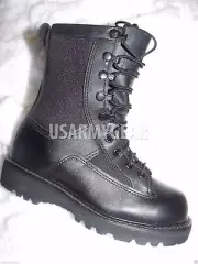 US Army Military Black Leather Waterproof ICB GORETEX GI Boots Youth Kids Boys