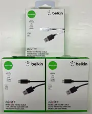 3/$19.99 Belkin "mixit" MICRO-USB to USB CABBLE (F2CU12bt04-BLK)