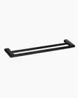 Double Square Round Towel Rail Holder Shelf Wall Mounted Brass Black Bath 800