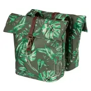 Basil Ever-Green Double Pannier Bag Green Leaf Print 1708 c.i.