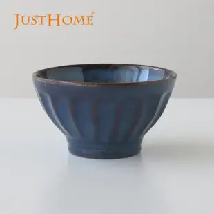 【Just Home】日式御井澤5.3吋陶瓷飯碗 深邃藍(飯碗 碗盤 麵碗)