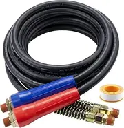 YiaChuii 15 FT Air Line Hose Assembly Set Straight Heavy Duty Air Power Hoses for Trailer Truck Tractors Parts