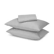 500 Thread Count Australian Grown Cotton Sheet Set - Double Bed, Silver
