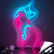 Lady Body Neon Sign, Girl Women Body Neon Light Sign, Pink LED Neon Signs for...