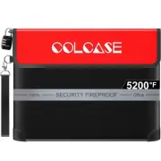 Fireproof Document Bag with Lock 5200℉ Heat Insulated Waterproof and Fireproo...