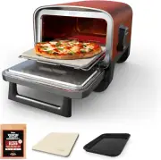 Woodfire Outdoor Pizza Oven, 8-In-1 Portable Electric Roaster Oven, Heats up to