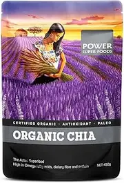 Power Super Foods Organic Black Chia Seed, 450 g