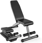 5-In-1 Weight Bench, Adjustable & Foldable for Bench Press, Strength Training an